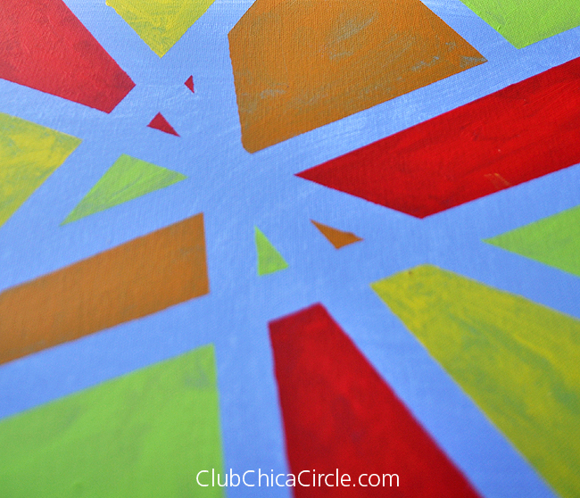 Easy Modern Art with Painters Tape for Kids
