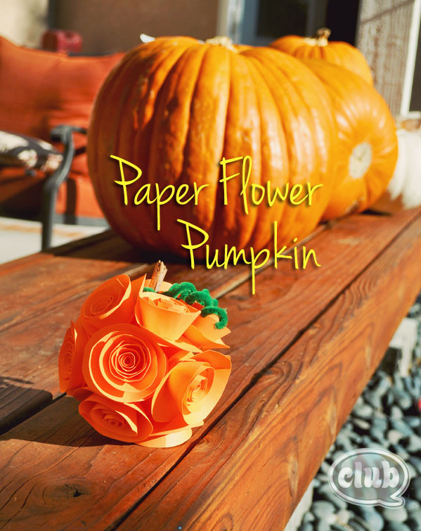 Fall Craft Ideas Paper Flower Pumpkin