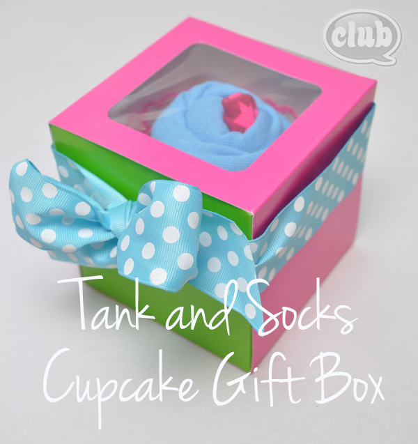 Tween Tank and Socks Cupcake Gift Box Idea
