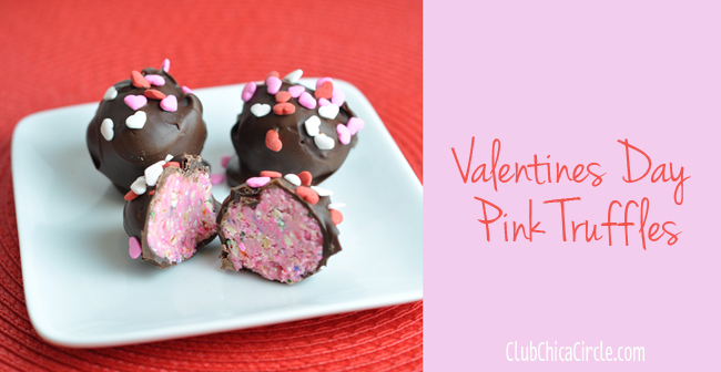 Valentines Day homemade pink truffles