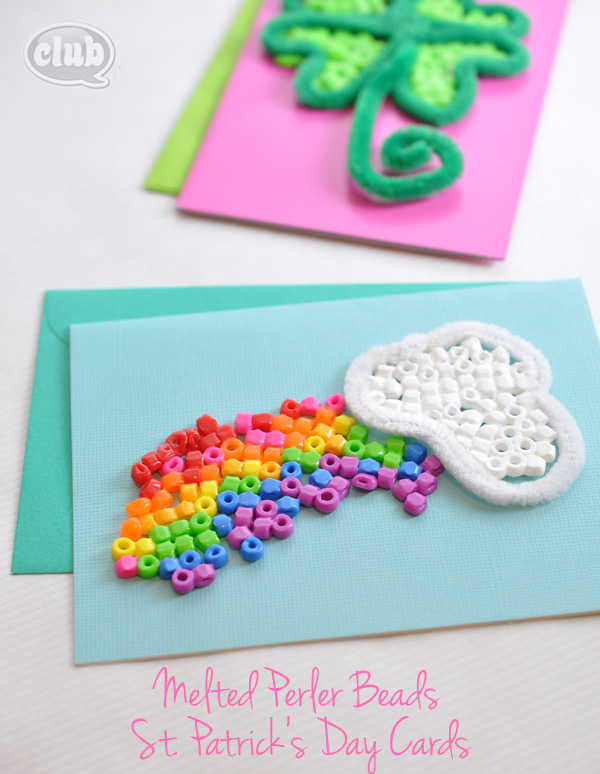 Melted Beads St. Patrick's Day Cards