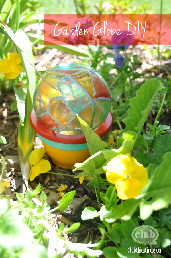 Homemade Garden Globe Painted Craft Idea