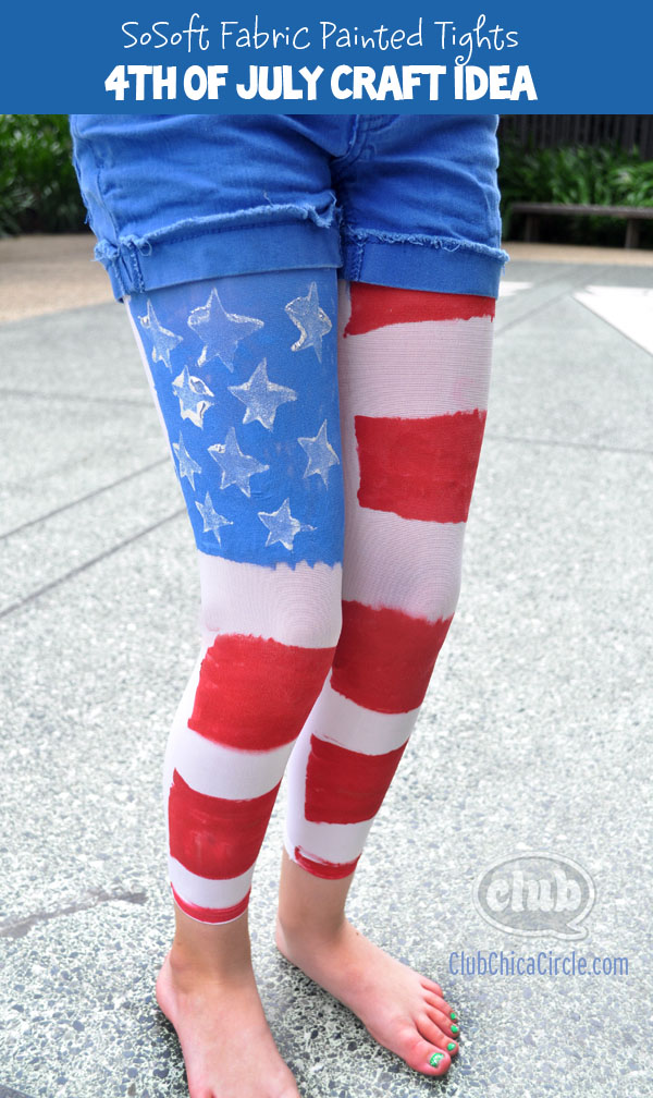 4th of July Flag leggings craft DIY @clubchicacircle