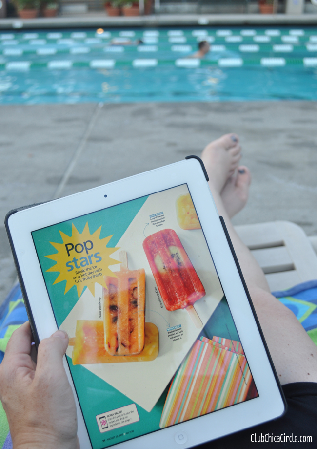 Next Issue App at the Pool