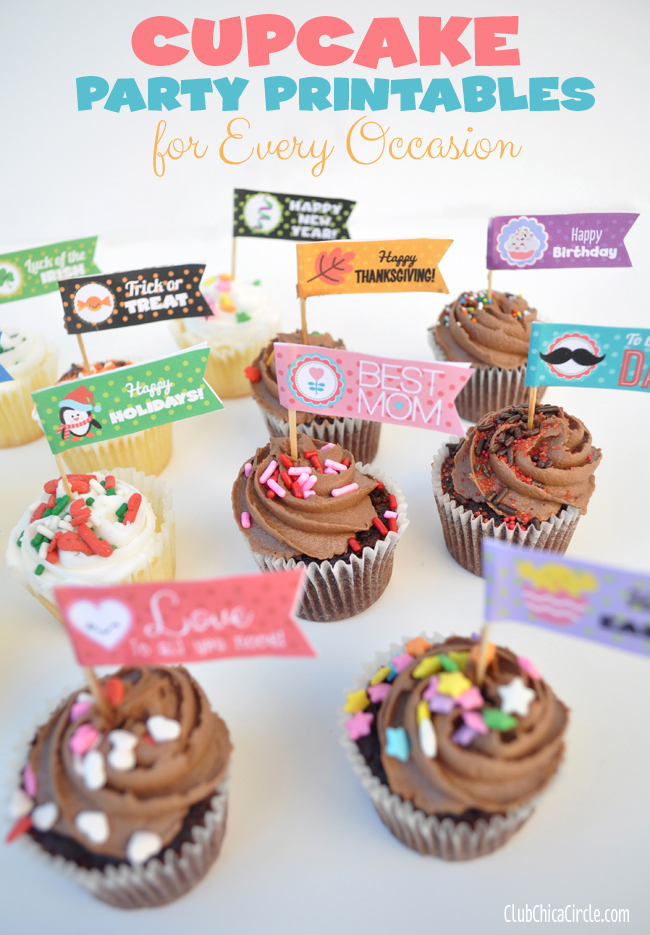 cupcake party flags @clubchicacircle for every occasion