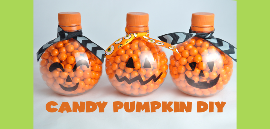 Candy Pumpkin Bottles Craft Idea