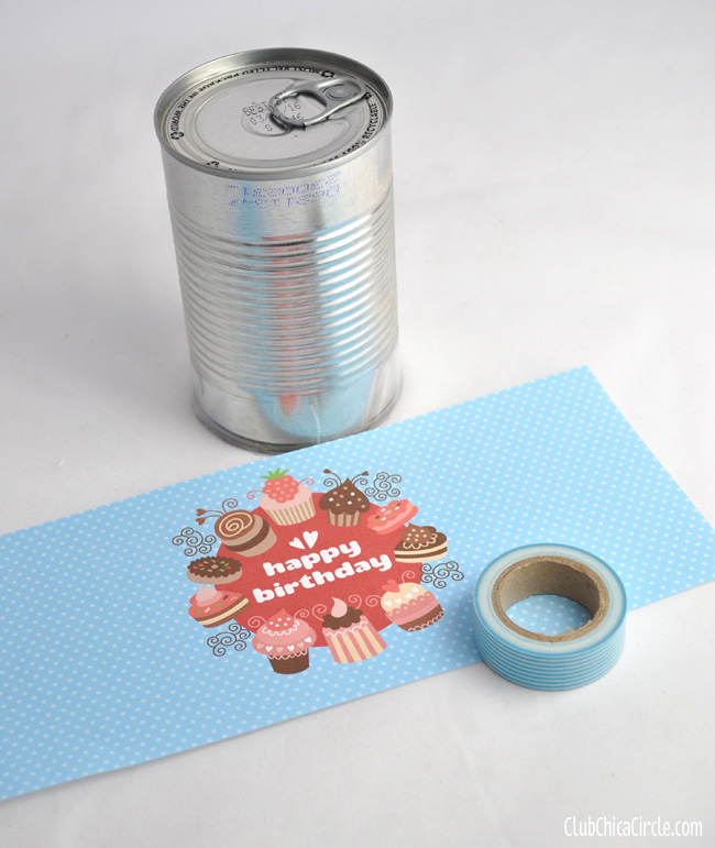 cake in a can with free printable labels