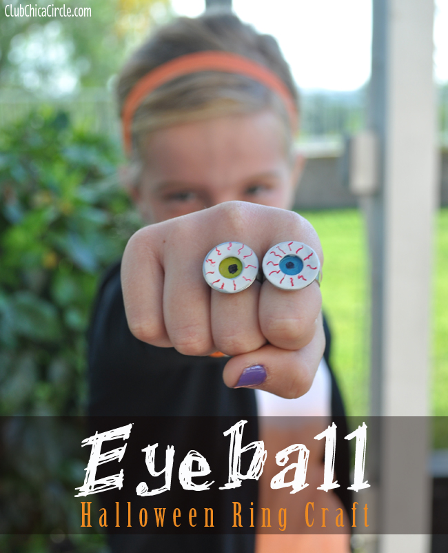 Eyeball homemade ring craft idea