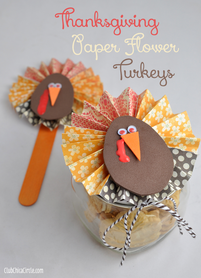 How to Make a Thanksgiving Paper Flower Turkey