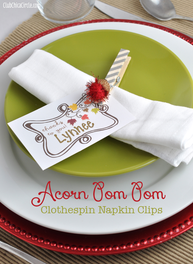 Thanksgiving napkin ring craft idea