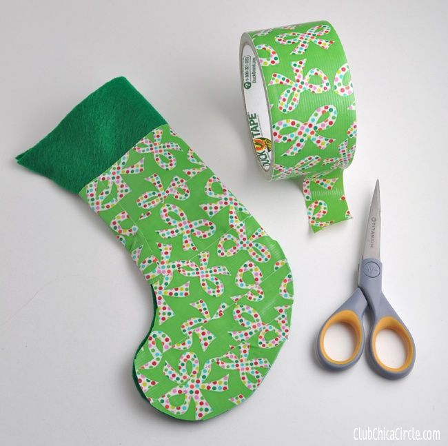 How to make a Holiday Duct Tape Stocking Gift step 4C