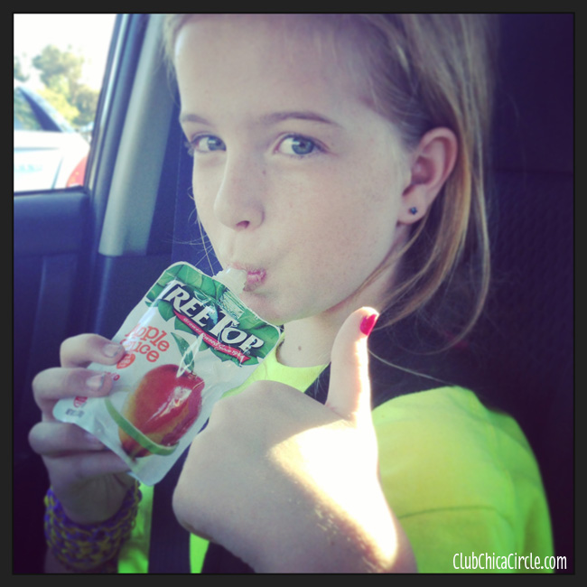 Tween on the go with Tree Top Apple Sauce Pouches