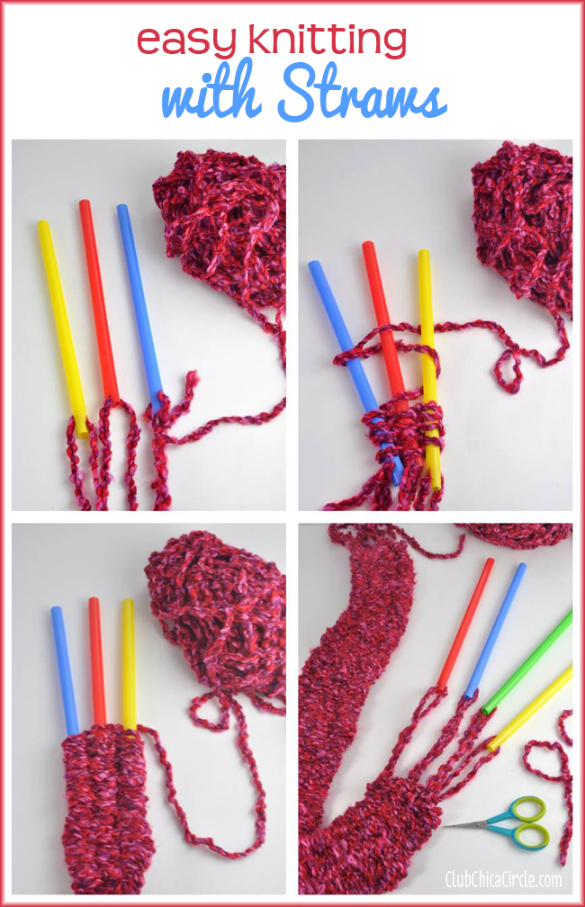 Easy Knitting with Big Straws DIY