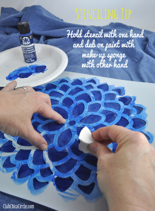 How to stencil with paint and makeup sponge