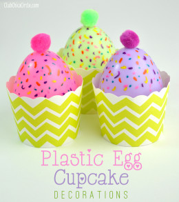 Plastic Easter Egg Cupcake Decorations craft idea