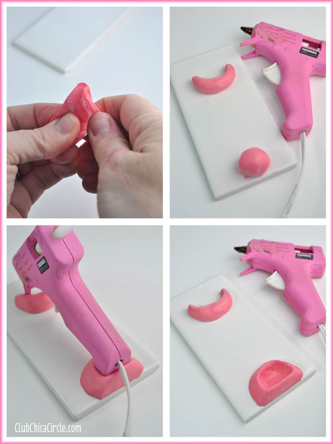 how to make a custom hot glue gun stand.