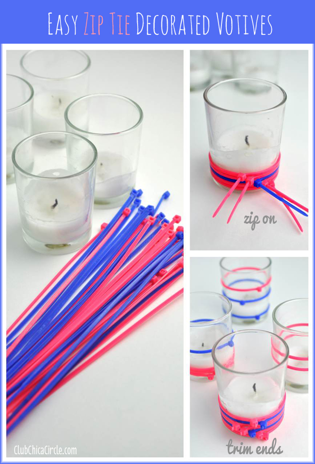 How to Decorate a Votive with a Zip Tie