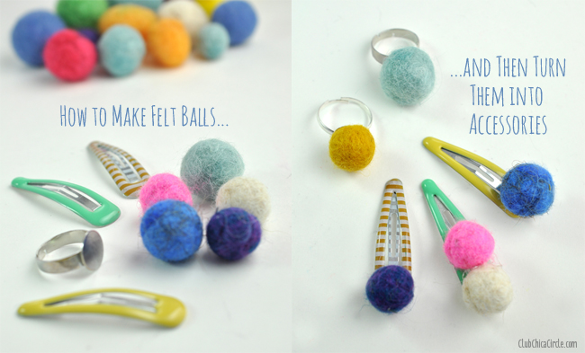 How to make felt balls and then turn them into accessories