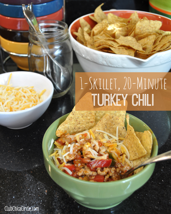 One-Skillet 20-minute Easy Turkey Chili