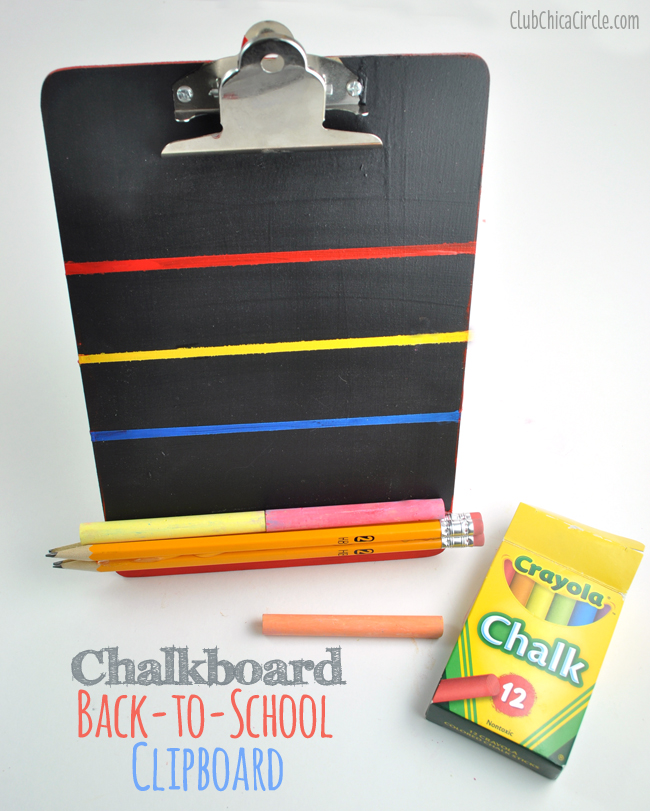 Back-to-School Chalkboard Clipboard Craft Idea