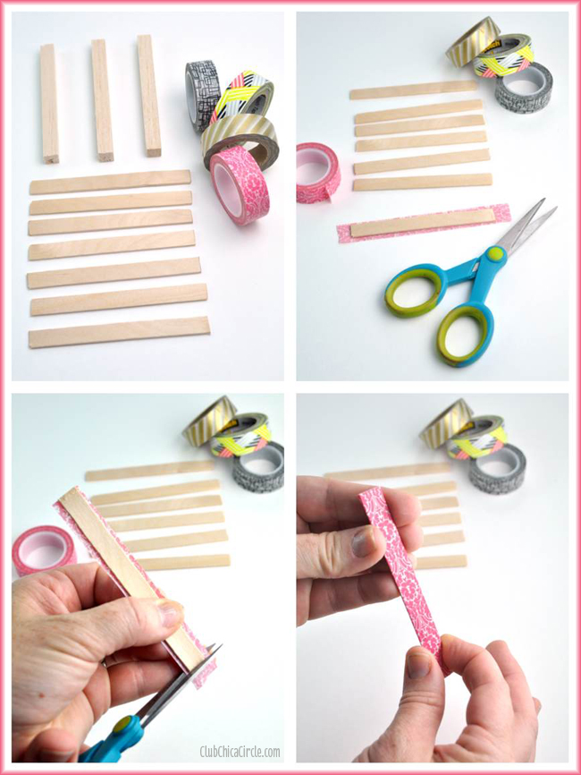 How to Turn Craft Sticks into Mini Wood Pallet
