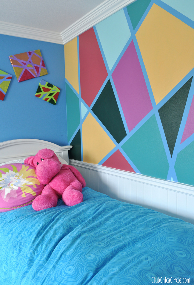 Tween bedroom DIY wall design with frogtape copy