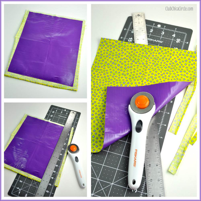 back to school fabric and duck tape pencil roll craft idea for kids