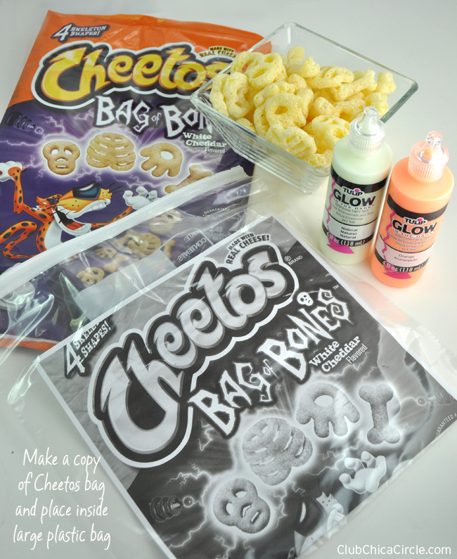 How to Make Cheetos Bag of Bones Glow in the Dark Window Clings