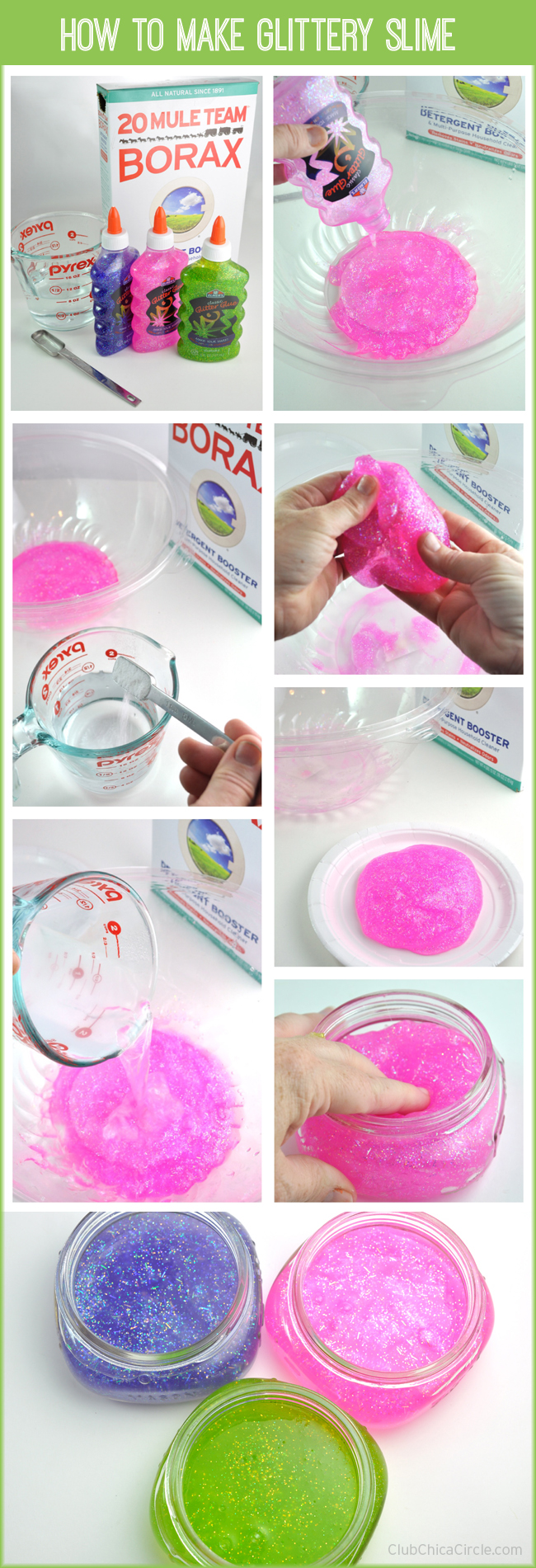 How to make easy homemade glittery slime for kids