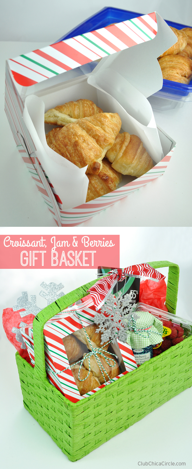 Croissant, Jam & Berries Holiday Gift Basket Idea