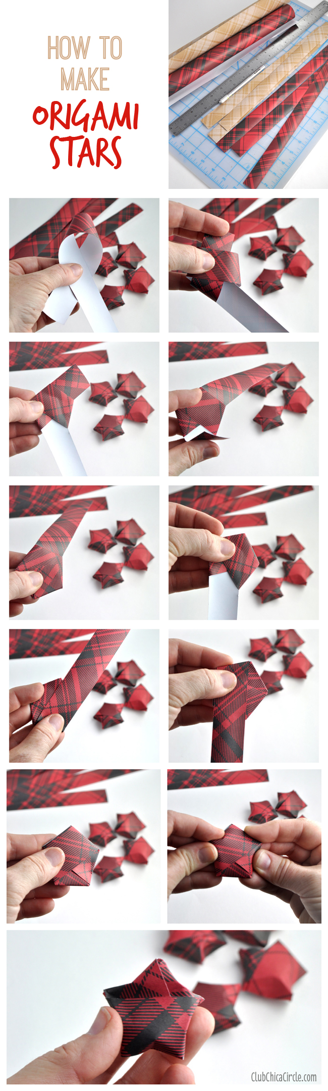 How to Fold Origami Stars with Wrapping Paper