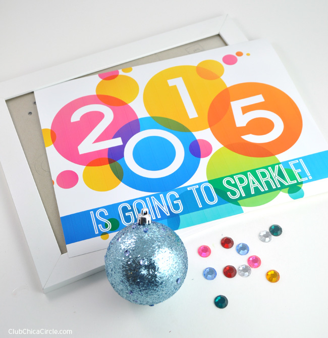 2015 sparkle sign craft idea