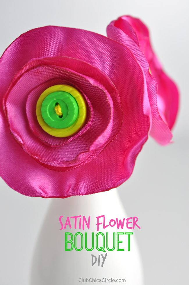 Easy Homemade Satin Fabric Flowers
