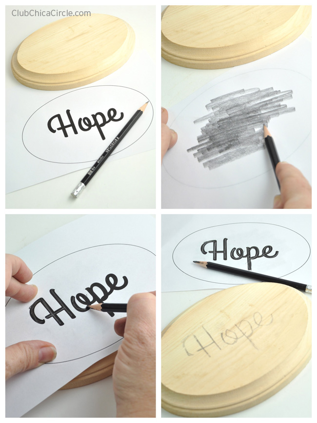 How to transfer design onto wood with pencil