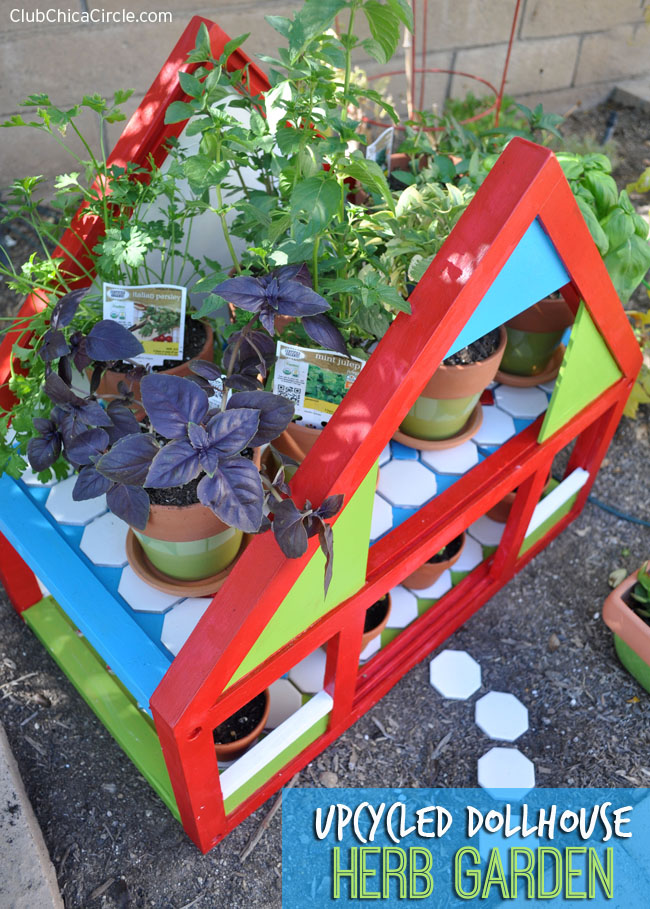 How to Upcycle a Dollhouse into an Herb Garden