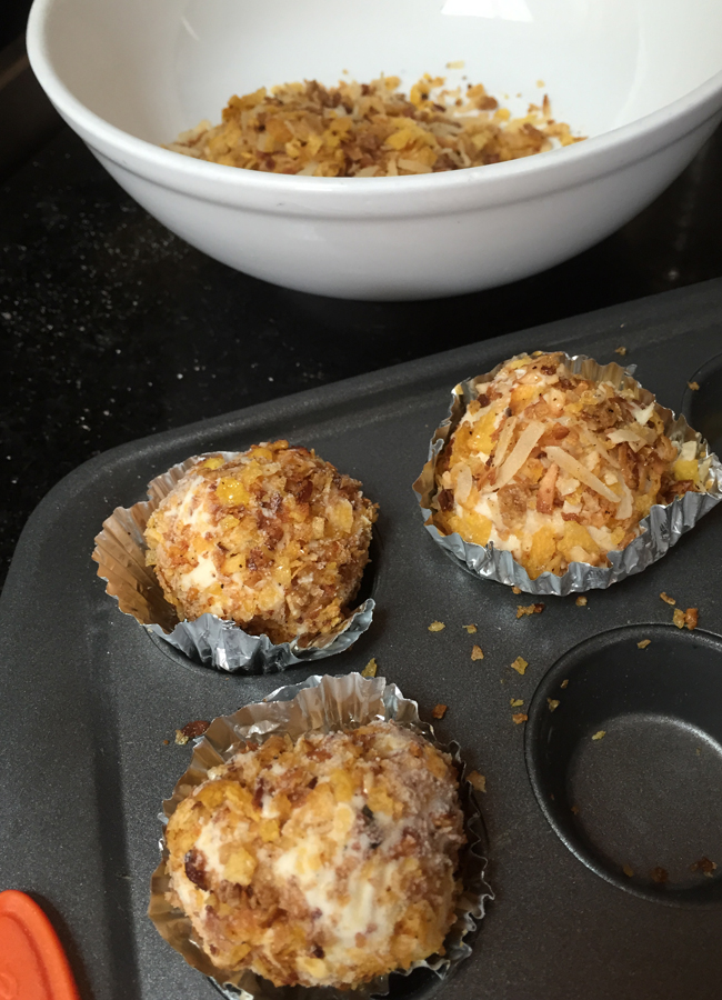 Easy Fried Ice Cream recipe idea with cereal coating
