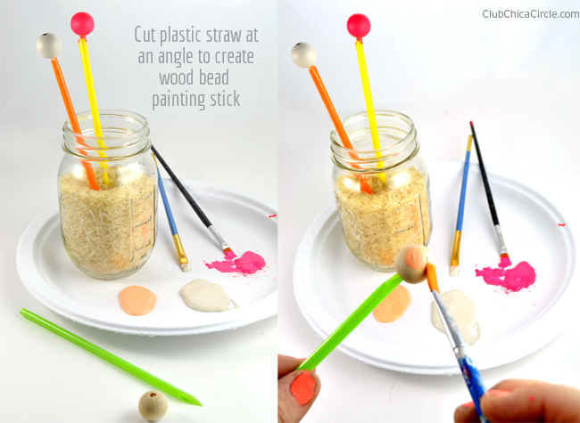 How to easily paint wood beads