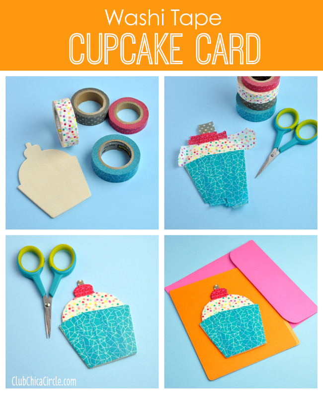 Washi Tape Cupcake Card