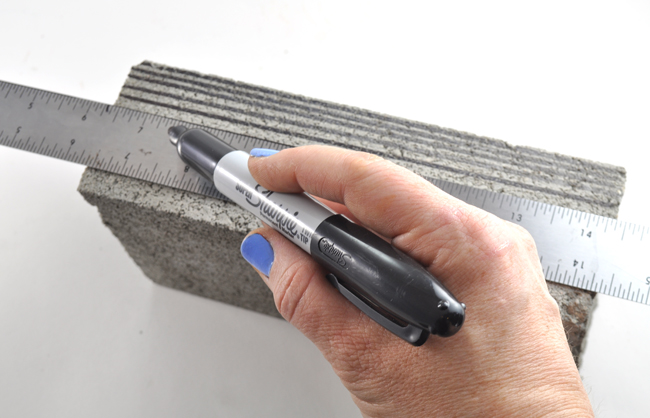 How to make Book concrete brick bookends step 7