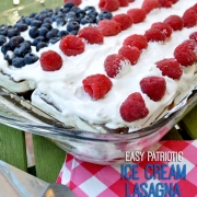 Patriotic Ice Cream Lasagna
