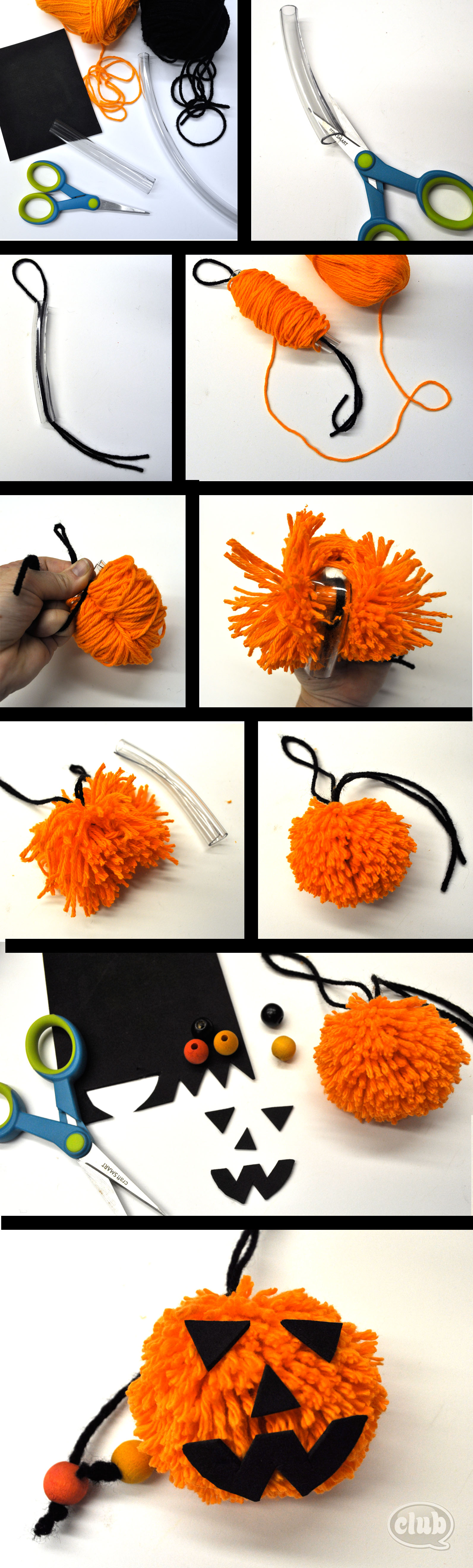 Pumpkin Pom Pom DIY  Club Chica Circle - where crafty is contagious