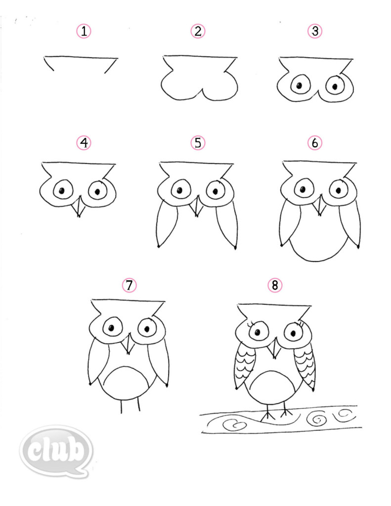 Owl Obsession Series – How to Doodle an Owl | Club Chica Circle - where ...