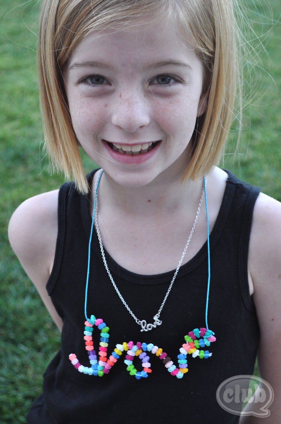 Melted Bead Love Necklace | Club Chica Circle - where crafty is