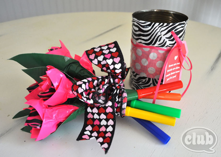 Duck Tape Rose Bouquet DIY  Club Chica Circle - where crafty is contagious