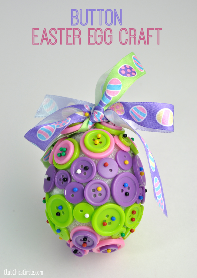 Button Easy Easter Egg Craft idea for kids