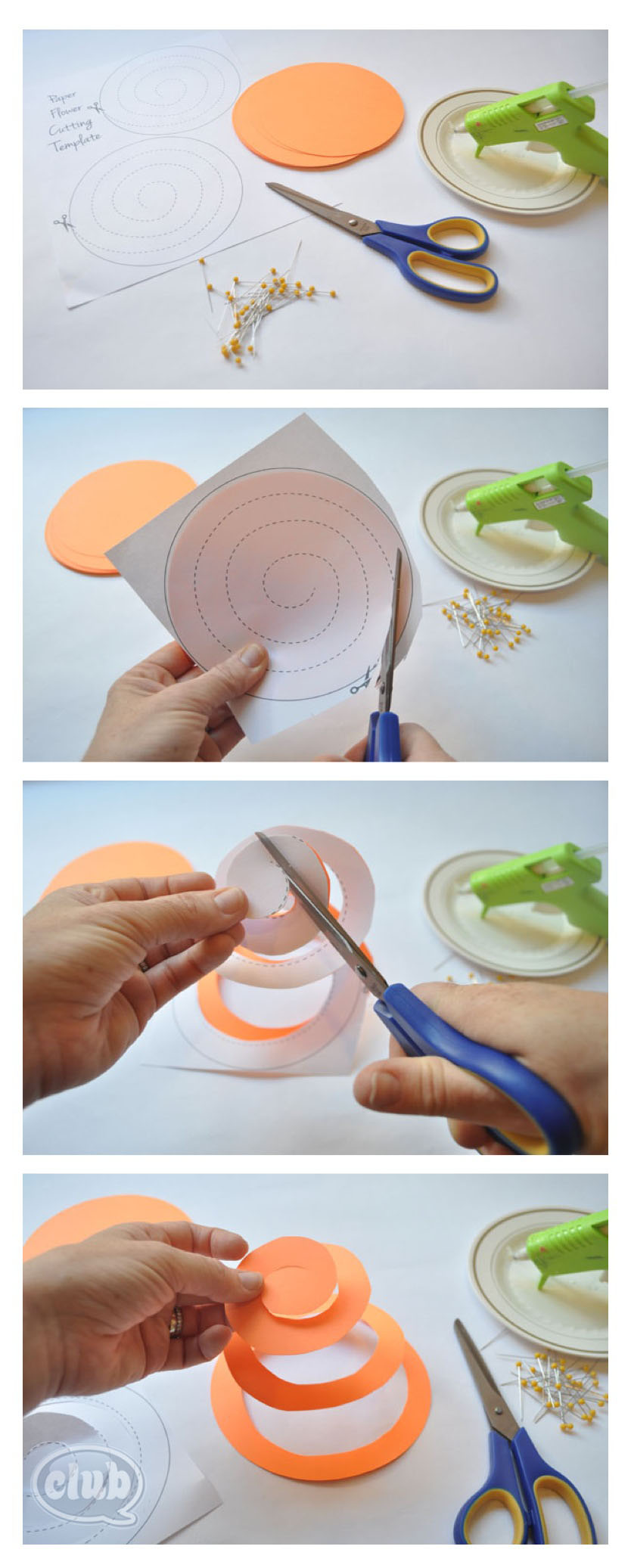 Pretty Paper Flower DIY  Club Chica Circle - where crafty is contagious