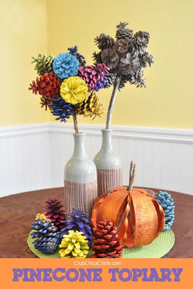 Pine Cone topiary DIY @clubchicacircle
