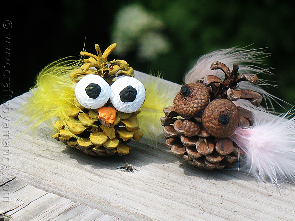pinecone-owl-craft-idea for kids