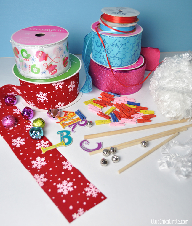 ribbon holiday wishlist supplies