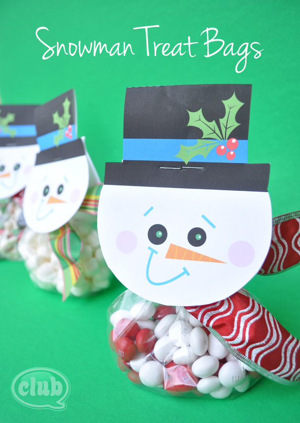 Snowman Treat Bags FREE Printable | Club Chica Circle - where crafty is ...